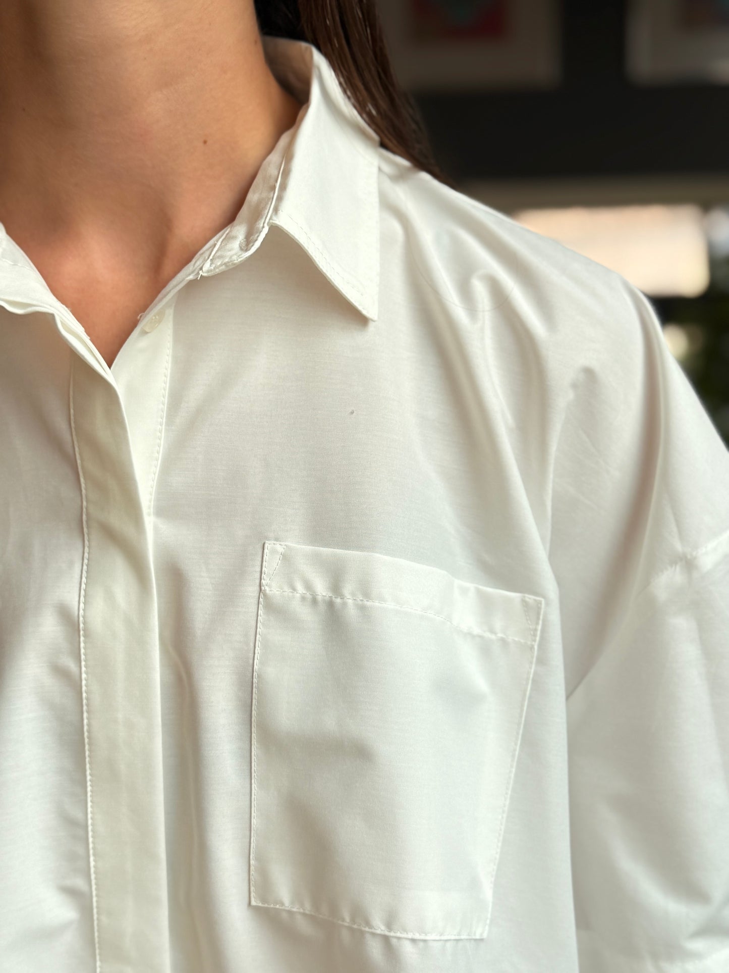 Chemise plissée – dos structuré et silhouette fluide