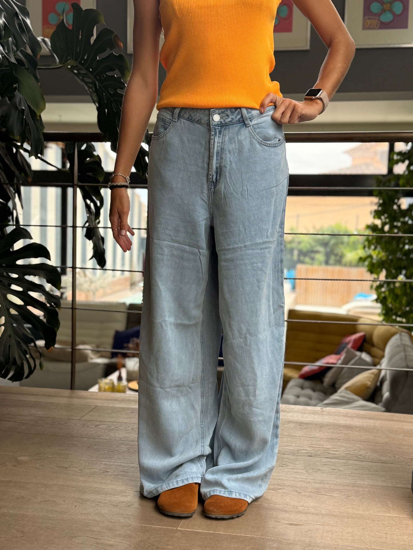 Pantalon denim fluide – 100 % lyocell
