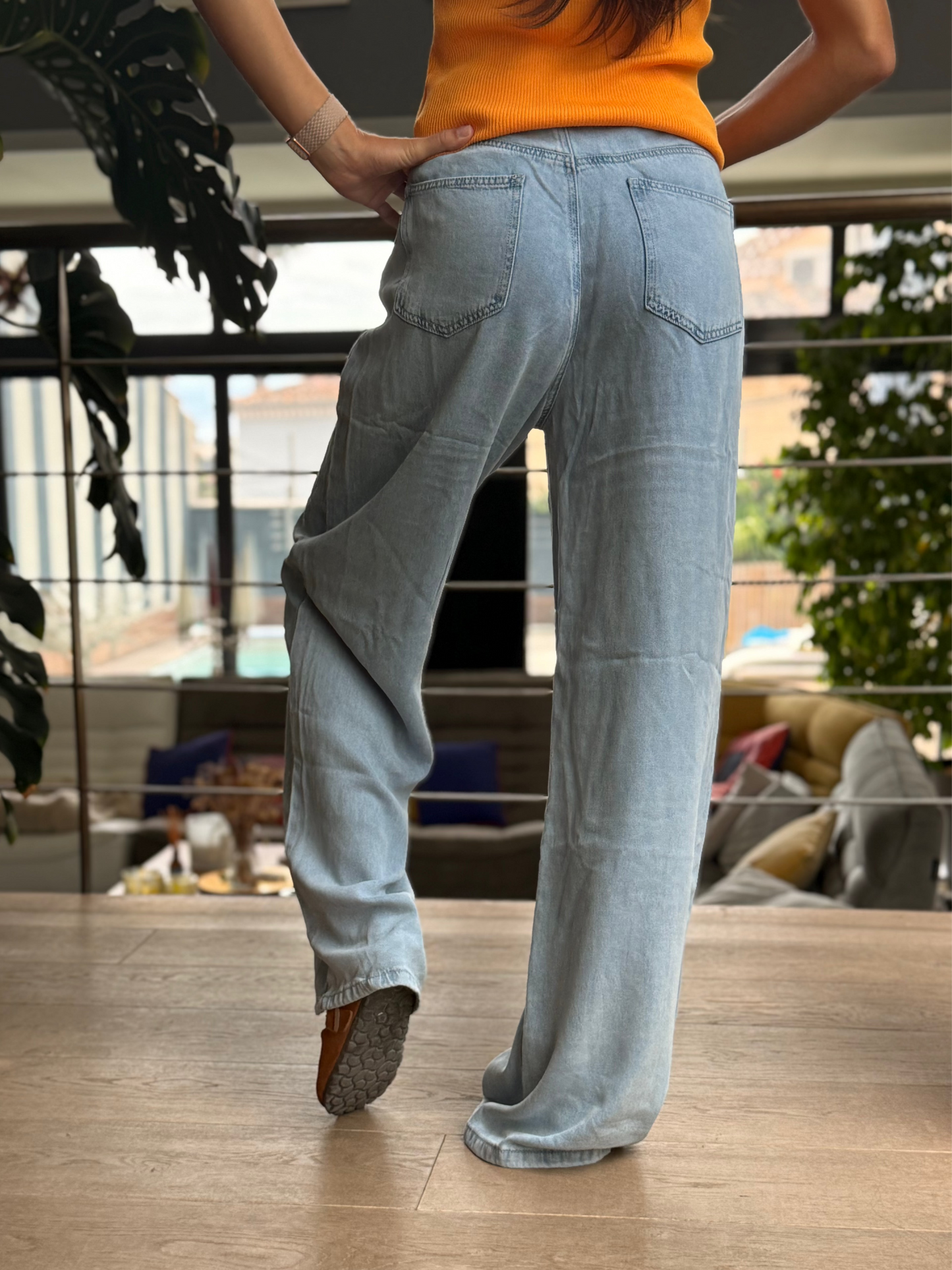Pantalon denim fluide – 100 % lyocell